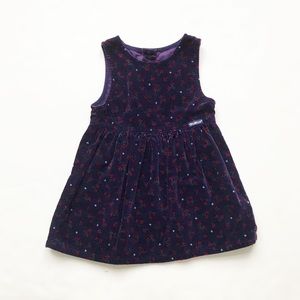 Vintage Oshkosh velvet floral print dress 2T
